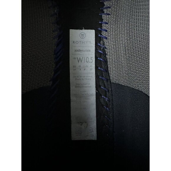 Rothys Womens 10.5 The Point Ballet Flats Shoes Gray Knit Washable Slip On - Picture 8 of 10